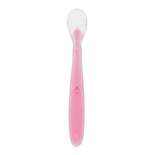 Colher de Silicone Baby - Rosa - Buba