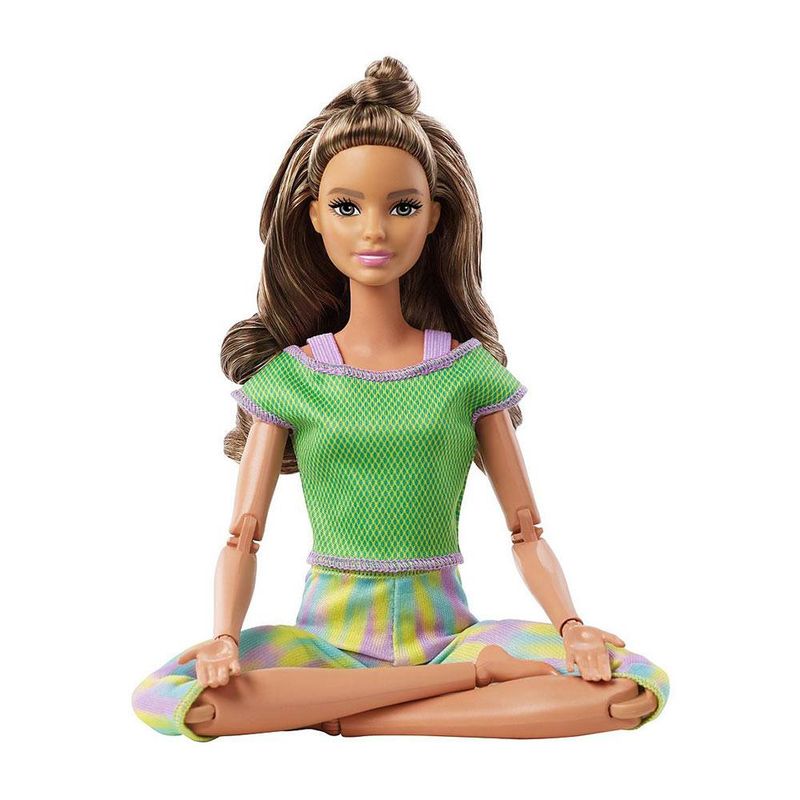 FTG80_GXF05_Boneca_Barbie_Articulada_Feita_Para_Mexer_Yoga_Morena_Blusa_Verde_Mattel_6