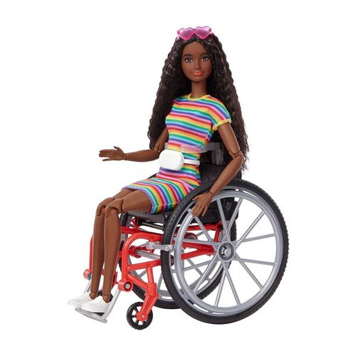 Boneca Barbie Fashionistas - Cadeirante - Negra - 166 - Mattel