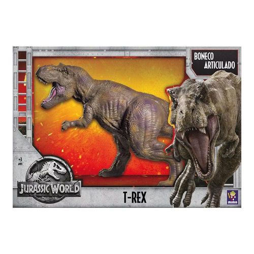 Figura Gigante Articulada - Jurassic World - T-Rex - 60 cm - Mimo