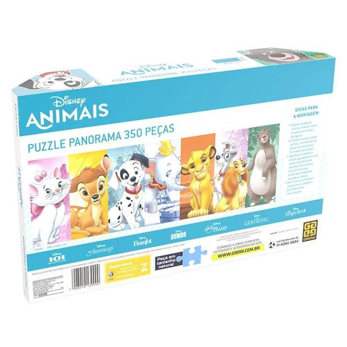 Quebra-Cabeça Panorama - Disney Animais - 350 Peças - Grow