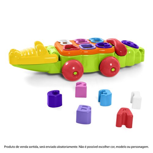 Brinquedo Pedagógico - Jacaré Didático - Cores Sortidas - Tateti - Calesita