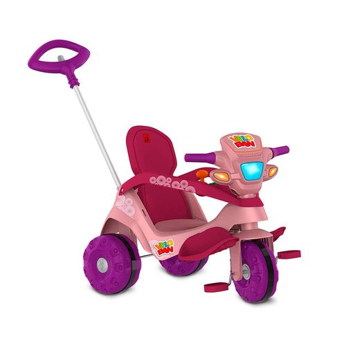 Mini Veículo de Passeio com Pedal com Assento Reclinável - Rosa - Bandeirante