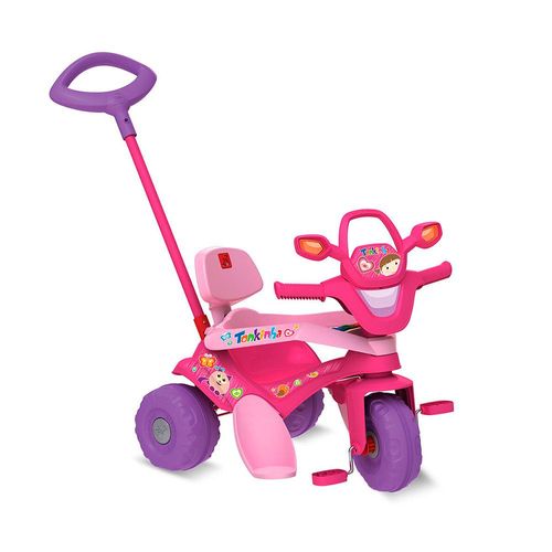 Triciclo Tonkinha de Passeio com Pedal - Rosa - Bandeirante