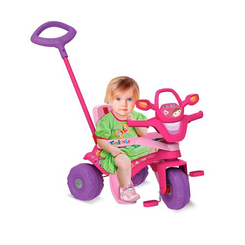 Triciclo Tonkinha de Passeio com Pedal - Rosa - Bandeirante