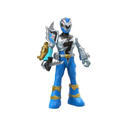 Conjunto com 2 Figuras de Ação - Power Rangers - Battle Attackers Dino Fury - Ranger Azul e Shockhorn - Hasbro