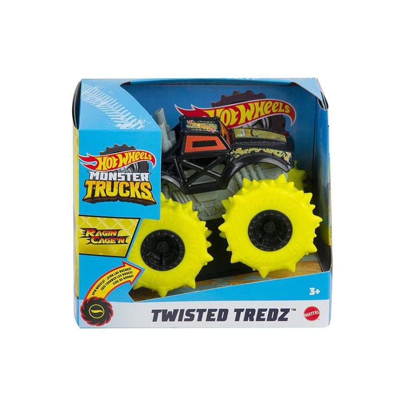 GVK37-Carrinho-Hot-Wheels-143-Monster-Trucks-Twisted-Tredz-Ragin-Cage-n-Mattel