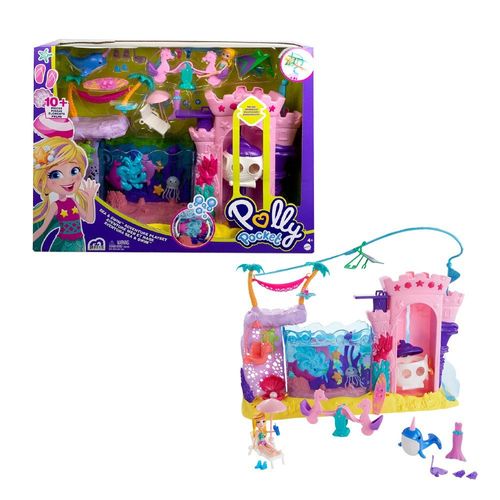 Playset com Boneca - Polly Pocket - Aventuras de Sereia - Mattel