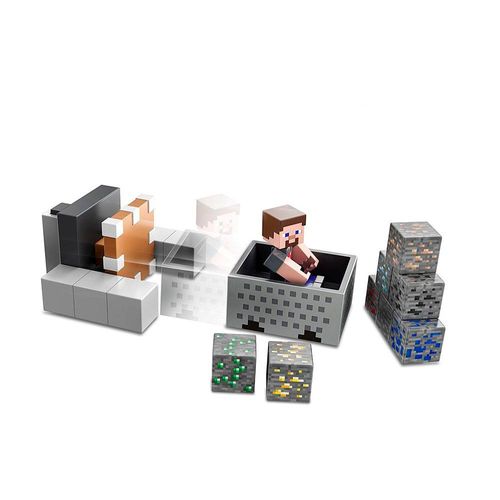 Playset com Lançador e Personagem - Minecraft Mayhem - Mattel