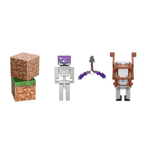 Conjunto com Figuras Articuladas - Minecraft - Batalha do Cavaleiro Esqueleto - Mattel