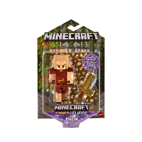 Figura Básica Minecraft - Caves and Cliffs - Piglin - Mattel