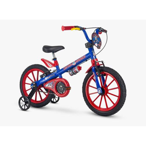 Bicicleta Infantil Aro 16 - Capitão América - Marvel - Nathor