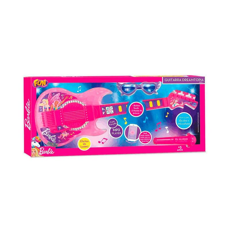 F0057-5-Guitarra-Musical-Infantil-com-Luzes-Barbie-Dreamtopia-Fun-2