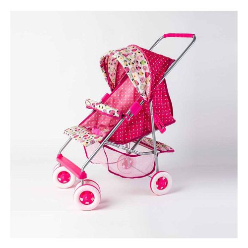Carrinho de Boneca Infantil - Milano - Estampas Sortidas Rosa - Oliveira Brinquedos
