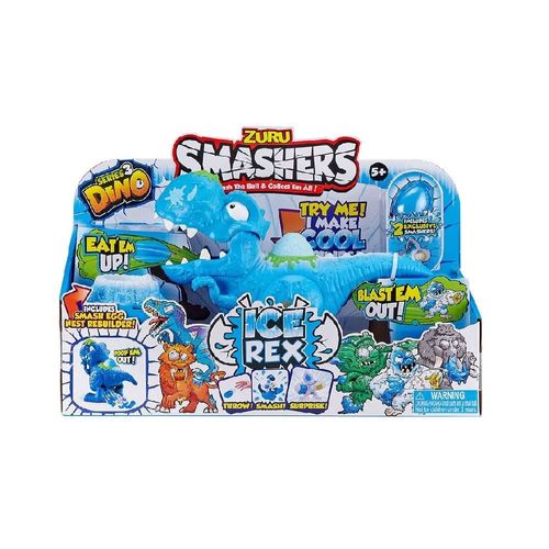 Figura Articulada com Som - Smarshers - Ice Rex -  Fun