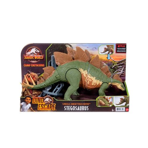 Figura Articulada com Som - Jurassic World - Dino Escape - Mega Destroyers - Stegosaurus - Mattel