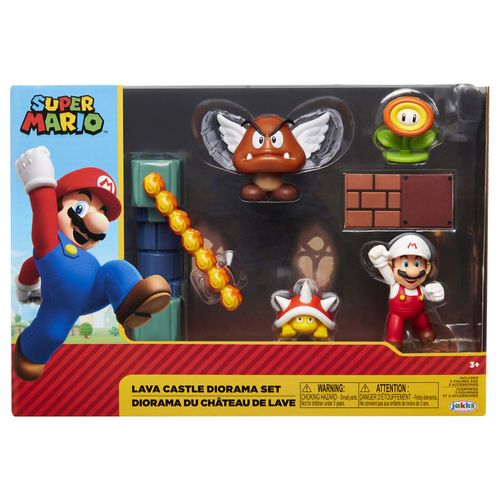Conjunto de Mini Figuras - Super Mario - Lavacastle Diorama - Candide