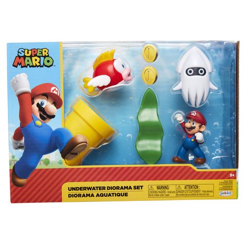 Conjunto de Mini Figuras - Super Mario - Undewater Diorama - Candide