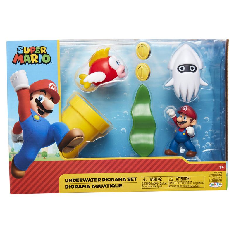 Conjunto-de-Mini-Figuras---Super-Mario---Undewater-Diorama---Candide