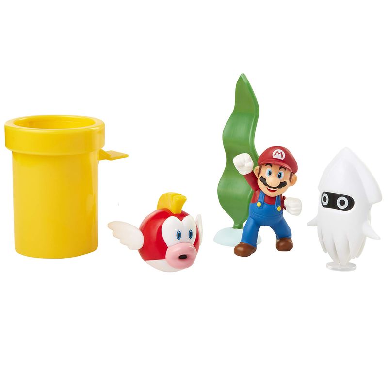 Conjunto-de-Mini-Figuras---Super-Mario---Undewater-Diorama---Candide--2-