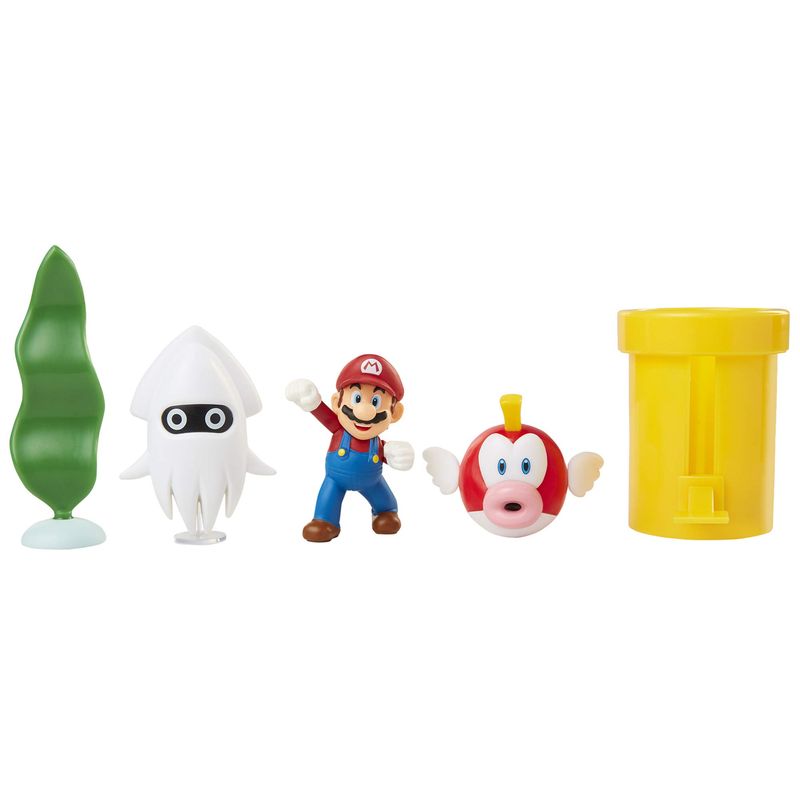 Conjunto-de-Mini-Figuras---Super-Mario---Undewater-Diorama---Candide--3-