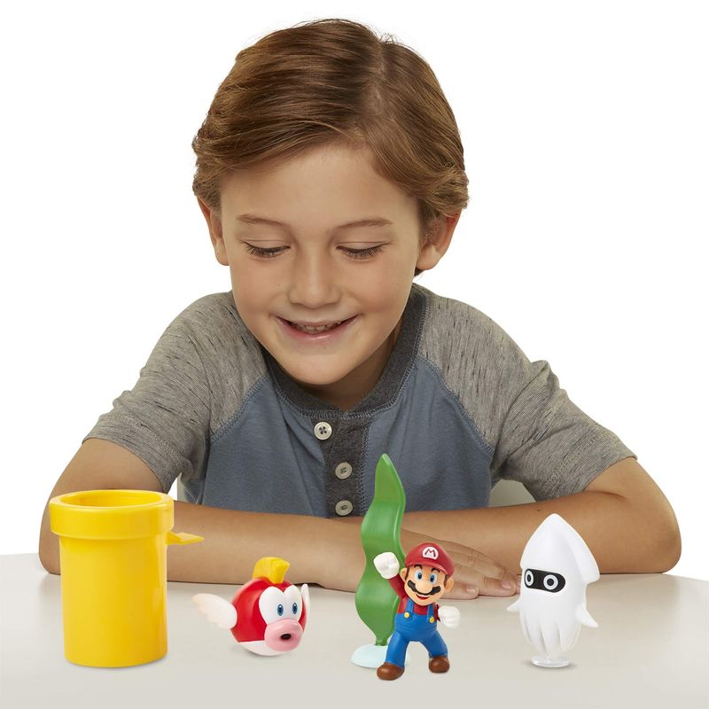 Conjunto-de-Mini-Figuras---Super-Mario---Undewater-Diorama---Candide--5-