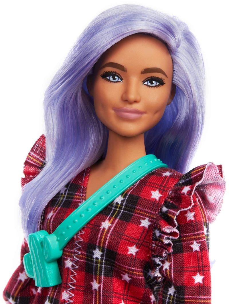 Boneca-Barbie-Fashionista-com-Estojo---Plus-Size-Vestido-Xadrez---157---Mattel--3-