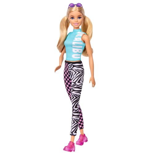 Boneca Barbie Fashionista com Estojo - Loira Regata Azul Malibu - 158 - Mattel