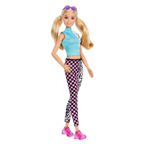 Boneca Barbie Fashionista com Estojo - Loira Regata Azul Malibu - 158 - Mattel