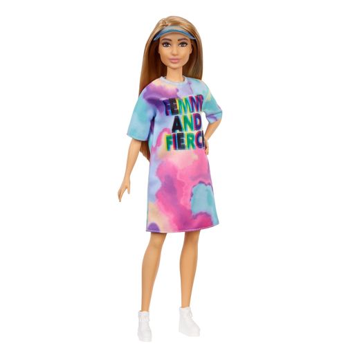 Boneca Barbie Fashionista  com Estojo - Vestido Tie Dye - 159 - Mattel