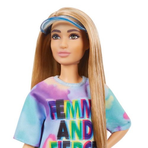 Boneca Barbie Fashionista  com Estojo - Vestido Tie Dye - 159 - Mattel