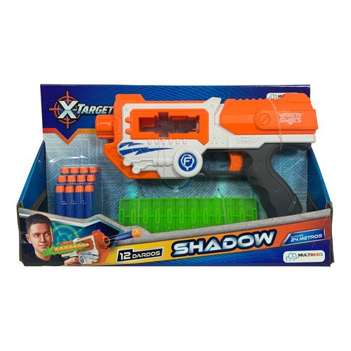 Lançador de Dardos - X-Target Shadow Com 12 Dardos - Multikids