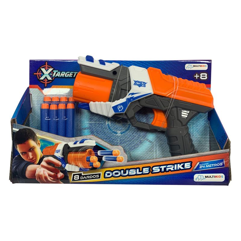 Lancador-de-Dardos---X-Target-Double-Strike-Com-8-Dardos---Multikids