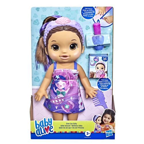 Boneca Baby Alive - Dia de Princesa - Glam Spa - Morena - Hasbro