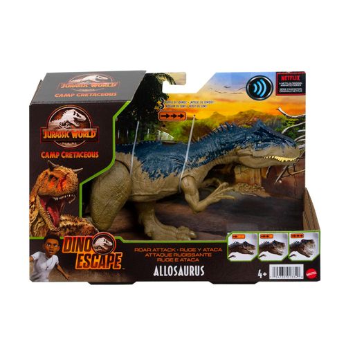 Figura Articulada com Som - Jurassic World - Allosaurus - Dino Escape - Mattel