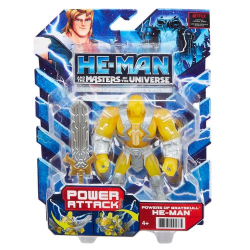 Figura Articulada - He-Man and the Masters Of The Universe - Power Attack - He-Man Amarelo - Mattel