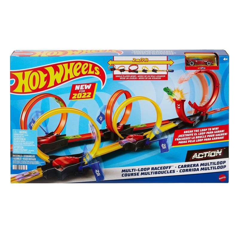 Pista-Hot-Wheels-com-Carrinho---Action---Corrida-Multiloop---Mattel-2