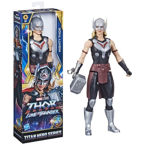 Figura Articulada - Mighty Thor - Thor Love and Thunder - Titan Hero Series - 30 cm - Hasbro