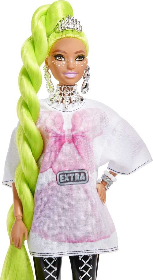 Boneca Barbie Extra - Tranças Verde Neon - Mattel