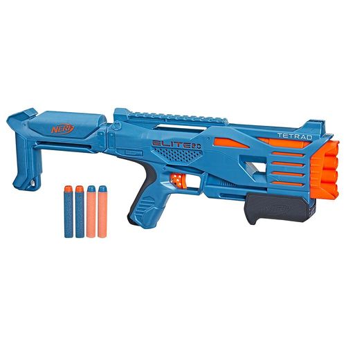 Lançador de Dardos Nerf - Elite 2.0 - Tetrad QS-4 - Hasbro