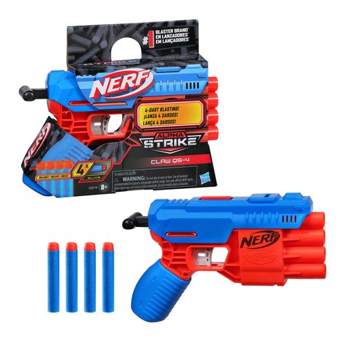 Lançador de Dardos Nerf - Alpha Strike - Claw QS-4 - Hasbro