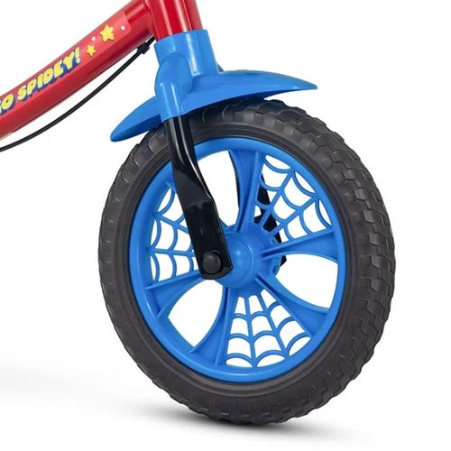 Bicicleta Infantil Aro 12 - Balance Bike - Homem Aranha - Azul e Vermelho - Nathor