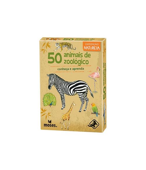 Jogo de Cartas - 50 Animais de Zoológico - Galápagos
