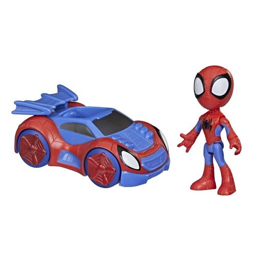 Veículo de Roda Livre com Mini Figura - Spidey and His Amazing Friends - Homem-Aranha e Carro-Aranha - Hasbro