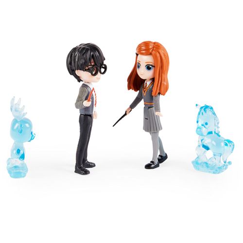 Conjunto de Mini Figuras - Harry Potter - Harry e Ginny Weasley com Patronos - Sunny