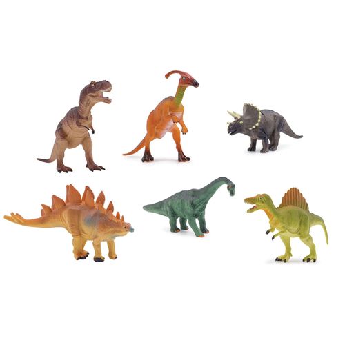 Conjunto com 6 Mini Dinossauros - Jurassic Fun - Multikids