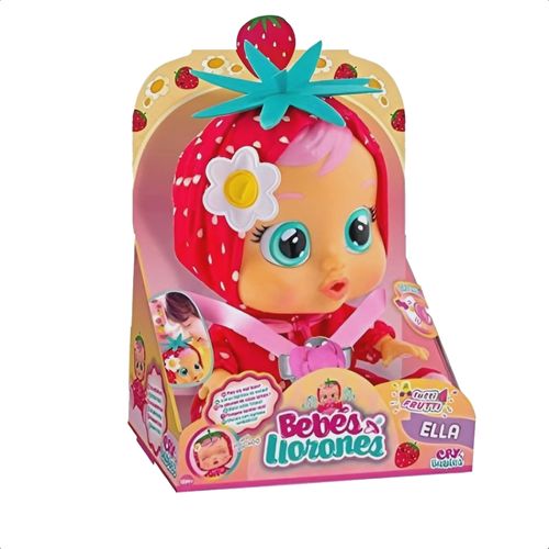 Boneca Cry Babies com Cheirinho - Tutti-Frutti - Ella Morango - Multikids