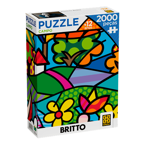 Quebra-Cabeça - Romero Britto - Campo - 2000 Peças - Grow