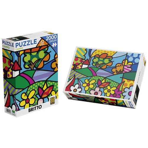 Quebra-Cabeça - Romero Britto - Campo - 2000 Peças - Grow