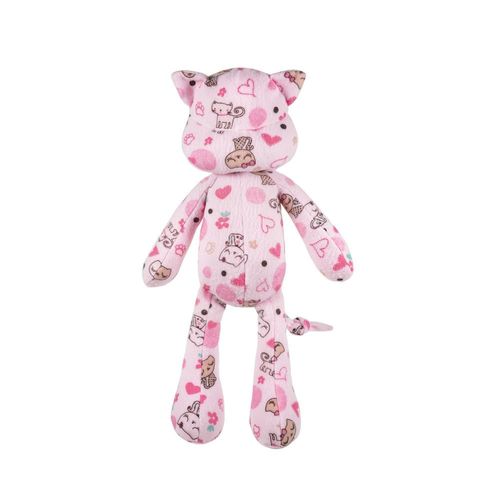 Pelúcia para Bebê - Hora de Dormir - Gatinho - Rosa - 25 cm - Estrela